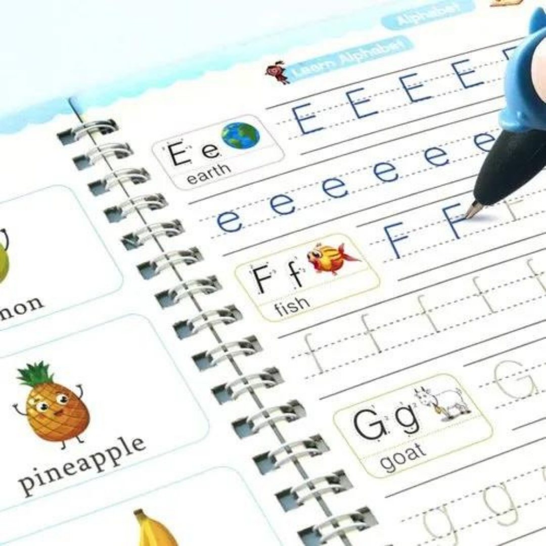 Set de 4 Libros De Caligrafía + 10 Tintas Mágicas Reutilizables🎁