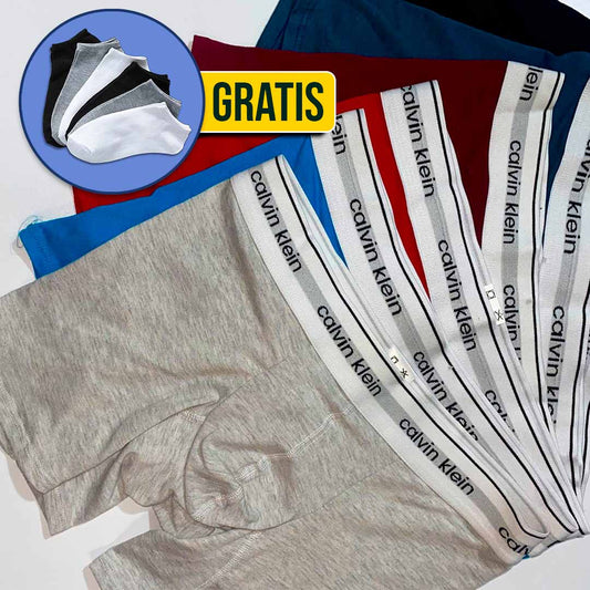 COMBO BOXERS®︎ EN ALGODÓN + MEDIAS GRATIS 🎁